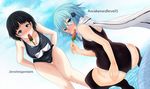  kirigaya_suguha shinon_(sao) swimsuit sword_art_online tagme 