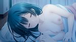  black_hair breasts game_cg hisama_kumako nadeshiko_futaba nipples onii-chan_sharing sleeping 