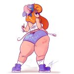  big_butt blonde_hair booty_shorts butt chip_&#039;n_dale_rescue_rangers disney gadget_hackwrench ghetto hair mammal mouse ota_(artist) rodent tattoo 