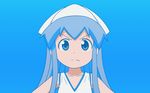  blue blue_eyes blue_hair hat ikamusume long_hair shinryaku!_ikamusume vector 