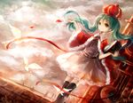  aqua_hair book crown dress hanchan hatsune_miku the_beast._(vocaloid) twintails vocaloid 