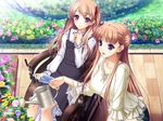  brown_hair dress game_cg komori_kei long_hair mireille_marres_ascot noel_marres_ascot walkure_romanze 