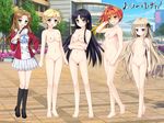  akahito_tamao breasts censored group hello_lady kabutoyama_mitori katsuragi_sorako logo nipples nude otonashi_saku saeki_hokuto seifuku takazaki_eru 