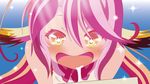  blush close jibril no_game_no_life pink_hair vector yellow_eyes 