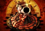  bai_yemeng bicolored_eyes bow date_a_live dress goth-loli gun headdress lolita_fashion red_eyes tokisaki_kurumi weapon yellow_eyes 