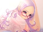  aosuna atago_kinue glasses long_hair purple_eyes purple_hair saki 