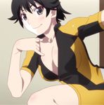  1girl araragi_karen black_hair breasts monogatari_(series) tagme 