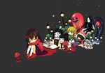  5girls blood book braid cat flower kanitama_(putyourhead) kasei-san knife kyukkyu-kun lamppost madotsuki mafurako monoe monoko multiple_girls poniko sekomumasada_sensei tokuto-kun twin_braids uboa yume_nikki 