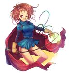  barbara brown_eyes brown_hair cape dragon_quest dragon_quest_vi forehead gloves high_ponytail kara_(color) one_eye_closed ponytail solo whip 