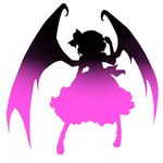  bad_id bad_pixiv_id bat_wings hat kokuten_(weaksound) remilia_scarlet short_hair silhouette solo standing touhou wings 