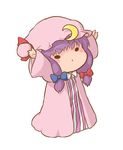  \o/ abekawa arms_up blush carry_me chibi hat moon outstretched_arms patchouli_knowledge purple_hair solo spread_arms touhou 