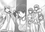  4girls accelerator ahoge blanket greyscale index injury itsuwa kuontendou last_order misaka_worst monochrome multiple_boys multiple_girls stiyl_magnus to_aru_majutsu_no_index winter_clothes 