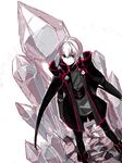  alternate_color aya_(min412) bad_id bad_pixiv_id blazblue boots gloves ice jin_kisaragi male_focus red_eyes solo uniform white_background white_hair 