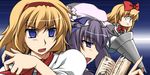  alice_margatroid bangs doll hourai_doll inu_mamoru_mizuki multiple_girls patchouli_knowledge touhou weapon 