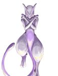  gen_1_pokemon mewtwo no_humans pokemon pokemon_(creature) purple serene_(gusarme) simple_background solo tail thighs white_background 