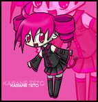  chibi detached_sleeves kasane_teto pink_eyes pink_hair skirt solo twintails utau zoom_layer 