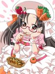  ai!_mai!_main! carrot cherry cooking_idol_ai!_mai!_main! dress food fruit glasses hat hiiragi_main hiiragi_mine kobayashi_tetsuya orange ribbon strawberry takoyaki 