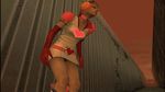  1girl 3d antenna belt blonde_hair boots breasts brown_eyes choker cleavage costume face female gloves hack headphones heart heather_mason legs outdoors panties princess_heart short_hair silent_hill silent_hill_3 skirt sky solo stars underwear upskirt vines wall 