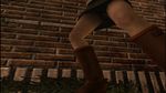  1girl 3d boots female hack heather_mason legs miniskirt outdoors silent_hill silent_hill_3 skirt solo upskirt vest wall 