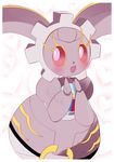  artist_request blush magearna pink_eyes pokemon red_sclera smile 