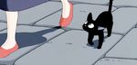  animated animated_gif black_cat cat jiji_(majo_no_takkyuubin) kiki kikki majo_no_takkyuubin source_request walking 
