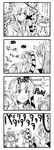  &gt;_&lt; 3girls 4koma back blush box box_on_head bullet_bill cannon character_doll character_name closed_eyes comic eating fangs firing food greyscale hair_flaps hair_ornament hair_ribbon height_difference highres horns kamelie kantai_collection kinu_(kantai_collection) long_hair machinery mario_(series) monochrome multiple_girls o_o on_head oni oni_horns open_mouth partially_translated piranha_plant ponytail ribbon samidare_(kantai_collection) school_uniform serafuku setsubun side_ponytail solid_circle_eyes straight_hair super_mario_bros. surprised translation_request turret very_long_hair yura_(kantai_collection) yuudachi_(kantai_collection) 