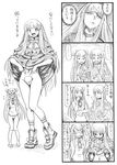  4koma angry aoki_hagane_no_arpeggio bare_legs bbb_(friskuser) blush boots bottomless bow capelet china_dress chinese_clothes cleavage_cutout clenched_hands comic commentary_request double_bun dress epaulettes greyscale hands_up highres i-400_(aoki_hagane_no_arpeggio) i-402_(aoki_hagane_no_arpeggio) iona long_hair looking_down maebari magazine md5_mismatch monochrome navel no_panties pointing runes shirt shorts sidelocks skirt skirt_lift sleeveless socks spoken_ellipsis sweatdrop t-shirt tape translation_request 