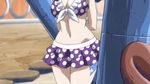  1girl animated animated_gif bikini bouncing_breasts breasts curvy fairy_tail female juvia_loxar large_breasts midriff solo standing swimsuit tattoo wide_hips 