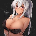  bra breast_hold kantai_collection musashi_(kancolle) yunamaro 