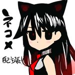  1girl akame akame_ga_kill! black_hair cat_ears chibi official_art red_eyes square_enix tashiro_tetsuya 