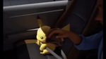  3d animated animated_gif car detective_pikachu hat human motor_vehicle open_mouth pikachu pokemon smile 