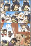  6+girls =_= akagi_(kantai_collection) anchor_print bangs black_hair blanket brown_hair chibi closed_eyes collar comic fang folded_ponytail food green_hair grey_hair hair_between_eyes hair_ornament hair_ribbon hairclip hakama hand_on_own_chest haruna_(kantai_collection) hat headgear hibiki_(kantai_collection) hisahiko horns ikazuchi_(kantai_collection) inazuma_(kantai_collection) japanese_clothes kantai_collection katsuragi_(kantai_collection) long_hair midriff multiple_girls nap northern_ocean_hime object_hug onigiri open_mouth orange_eyes pillow ponytail ribbon school_uniform serafuku smile snort star star-shaped_pupils symbol-shaped_pupils thighhighs translated twintails visible_air younger zuikaku_(kantai_collection) |_| 