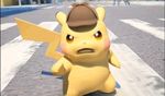  3d angry animated animated_gif detective_pikachu hat no_humans pikachu pokemon road solo tail 