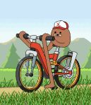  :d ambiguous_gender animated bicycle digital_media_(artwork) gondola_(spurdo) grass hat meme mountain open_mouth outside tree unknown_artist 