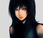  bad_id bad_pixiv_id black_hair brown_eyes lips long_hair original portrait ririneko solo 