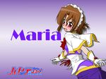  1girl blush brown_hair female gradient gradient_background hayate_no_gotoku! maria maria_(hayate_no_gotoku!) solo wallpaper 