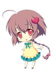  carnelian chibi fujita_nodoka full_body hair_ornament heart heart_hair_ornament lowres para-sol short_hair solo transparent_background 