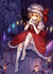  bad_id bad_pixiv_id blonde_hair dhiea flandre_scarlet red_eyes socks solo touhou wings 