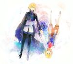  bad_id bad_pixiv_id blonde_hair brown_eyes cape cogiku dual_persona male_focus multiple_boys richard_(tales) rotational_symmetry tales_of_(series) tales_of_graces upside-down younger 