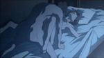  1boy 1girl animated animated_gif bed gantz kishimoto_kei kurono_kei missionary nude sex sheet_grab vaginal 