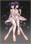  ballerina black_hair blue_eyes blush breasts conjoined dress female flower giantess jelena_lakhya looking_at_viewer multi_arm multi_head multi_leg multi_limb multiple_arms multiple_girls open_mouth phen-projnu shoes smile thighhighs tongue uta what 