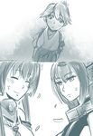  anger_vein bai_lao_shu comic greyscale highres houshou_(kantai_collection) kantai_collection monochrome multiple_girls nagato_(kantai_collection) silent_comic size_difference yamato_(kantai_collection) 