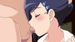  &omega; 1boy 1girl animated animated_gif blue_hair fellatio inou-battle_wa_nichijou-kei_no_naka_de kudou_mirei oral ï‰ 