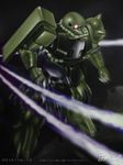  2012 gun gundam mecha mobile_suit_gundam okapiii space weapon zaku zaku_ii 