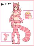  breasts cat_ears character_sheet cheshire_cat_(cosplay) dead_or_alive fingerless_gloves full_body gloves hachuurui honoka_(doa) navel pink_eyes pink_hair ribbon shorts simple_background smile solo tail white_background zettai_ryouiki 