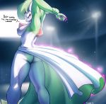  breasts butt conditional_dnp dialogue female gardevoir hair kawfee looking_at_viewer nintendo nipples nude open_mouth pok&eacute;mon pok&eacute;mon_(species) pose red_eyes short_hair solo spike_(disambiguation) standing teeth text thick_thighs video_games 