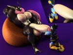  3d_(artwork) abs amphibian anthro anthroanim anthrofied balls biceps big_balls big_breasts breasts clothing digital_media_(artwork) duo erection female greninja hi_res huge_balls humanoid_penis hyper hyper_balls hyper_muscles hyper_penis long_tongue luxray male male/female muscular muscular_male nintendo nipples penis pok&eacute;mon pok&eacute;mon_(species) sebastian_greninja sex shizuma_luxray simple_background size_difference smile titfuck tongue tongue_out video_games 