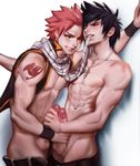  2boys abs against_wall bara blush fairy_tail frottage gray_fullbuster large_penis multiple_boys muscle mutual_masturbation natsu_dragneel pecs penis sakimichan tagme testicles uncensored undressing wince yaoi 
