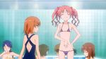  2girls animated animated_gif bikini brown_hair electricity misaka_mikoto multiple_girls shirai_kuroko smile swimsuit to_aru_kagaku_no_railgun to_aru_majutsu_no_index what 