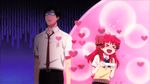  &gt;_&lt; 1boy 1girl :d animated animated_gif black_hair eyes_closed gekkan_shoujo_nozaki-kun happy heart nozaki_umetarou open_mouth orange_hair sakura_chiyo school_uniform smile xd 